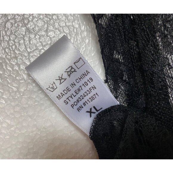 Sexy Lace Black Dress By Fashion Nova XL Pinup Goth Punk Rock Date Glamour Retro - Picture 6 of 7